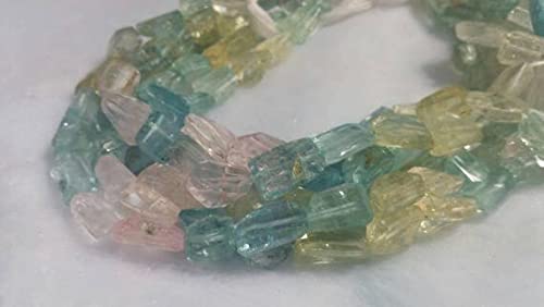 Multi aquamarine faceted nuggets pierres bleues pour bijoux bohème chic