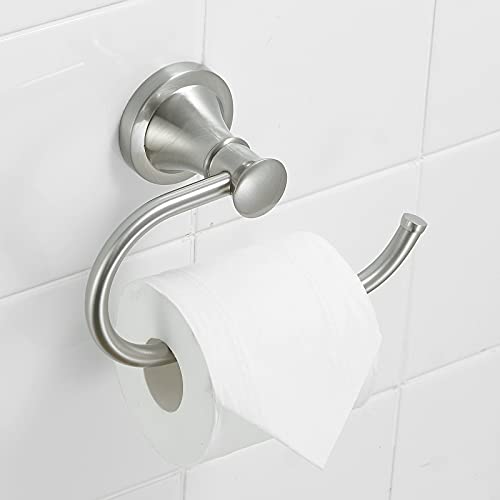 Besy Brushed Nickel Toilet Tissue Paper Holder Brushed Nickel Bathroom Accessories Toilet Roll Paper Hanger, Wall Mounted, Rustproof #TOP5