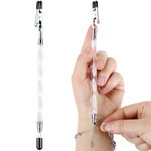 2 in 1 Bracelet Helper Tool -WIFORT Bracelet Helper to Put on Yourself Quick Release Fastening Jewelry Clasp Helpers Bracelet Assist Tool with Hook for Jewelry Necklace 197mm Extended Design