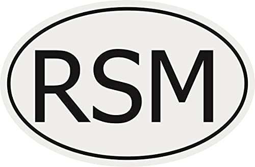 U24 Adesivo per targa auto RSM = San Marino