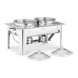 Royal Catering RCCD-RT19_2X4.5L Chafing Dish 2 x GN 1/2 2 x 4,5 L Warmhoudcontainer Rechaud Warmtecontainer