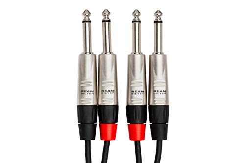 Cable Hosa Pro Stereo Dual REAN 1/4 TS Macho 5 ft miniatura 3