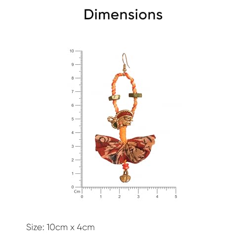 Image of Royal Queen & Empress Handcrafted Tribal Dhokra Earrings Collection for Women - Wooden, Fabric & Round Statement Ethnic Designs in Multiple Colours