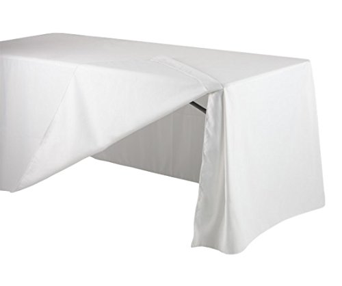 Tovaglia rettangolare bianca aderente 1,8 m con
