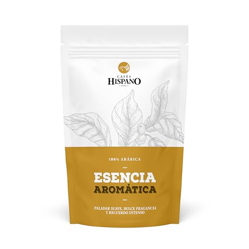 CAFÉS HISPANO - Esencia Aromática - Café Natural - En Grano -250gr | Baja Acidez | Notas de Frutos Rojos, Praliné y Cacao