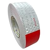 [ALL STAR TRUCK PARTS] Conspicuity Tape DOT-C2 Approved Reflective Truck Trailer Red White 2”x150’ -1 Roll