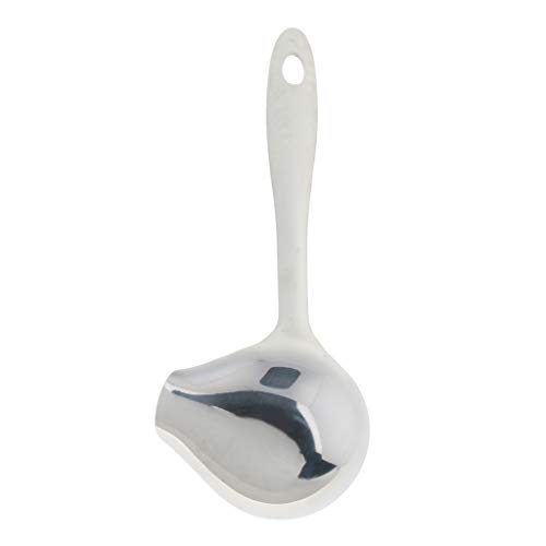 Colher de sopa de aço inoxidável Almencla com filtro de cozinha de boca de pato para servir alimento