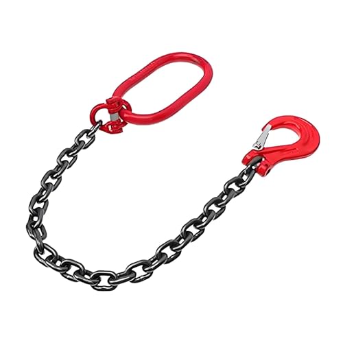 Catena in acciaio al manganese G80 con ganci, catene di sollevamento industriali resistenti per gru, certificata sicura e durevole per carichi pesanti