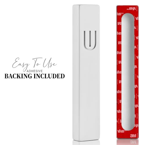Image of SURI Mezuzah for Door with Scroll - 6 Inch Modern Mezuzah Case with Non Kosher Scroll Included, Fits up to 5 inch Scroll, Easy Adhesive Installation, Gift Box Included