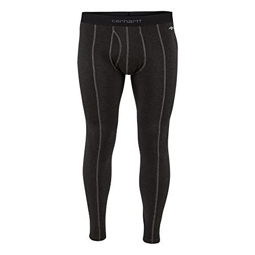 Carhartt Herren Force Unterhose aus schwerem synthetischem Wollmischgewebe aus Fleece Baselayer-Hose, Schwarz/Erika, X-Groß – Ansicht 1