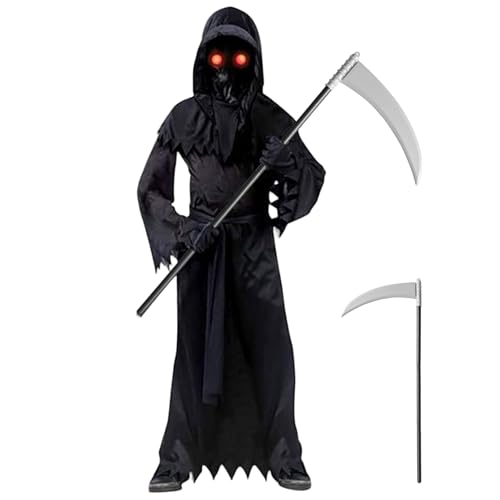 Trrymbbe Sensenmut Scythe, 39 Long Sense Reaper Kostüm, abnehmbare leichte Plastikspielzeugwaffen für Halloween -Requisiten Cosplay Party Dress -up -Spielzeugwaffen