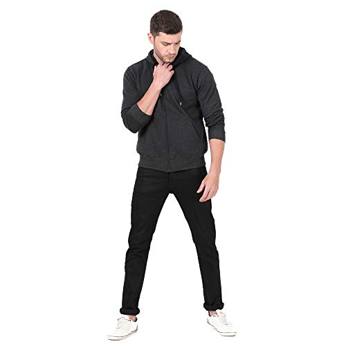 Image of Scott International Men's Solid Cotton Hoodies for Men, Trendy and Comfortable Sweatshirts for Men, Stylish Winter Wear with Hood and Pockets, Fashionable Hooded Sweatshirts