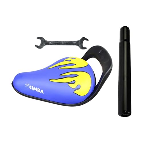 Perfeclan Asiento para Bicicletas para niños para Bicicletas para niños con Soporte de 2,54 cm después del Ciclismo Impermeable Asiento para Bicicleta, Azul
