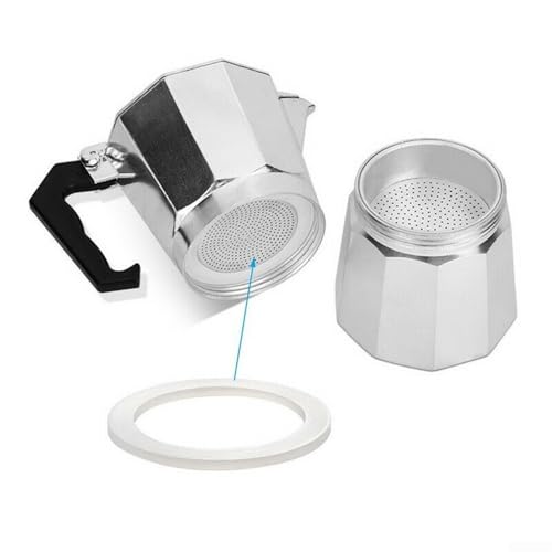 Sello de junta para cafetera Moka de material de silicona flexible para un fácil reemplazo (6 tazas)