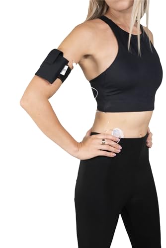 Pumpcases™ Black Insulin Pump Holder – Diabetic Insulin Pump Arm Band – Arm Belt Insulin Pump Case – Pumpcases™ are Compatible with 780G – Assembled in The USA (Small)