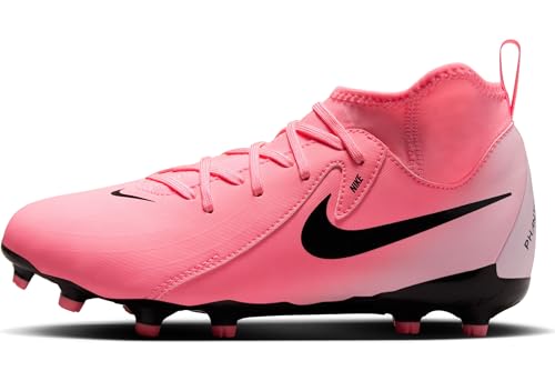 Nike Jr. Phantom Luna 2 Academy Little/Big Kids' MG Soccer Cleats (FJ2603-600, Sunset Pulse/Black) Size 3.5