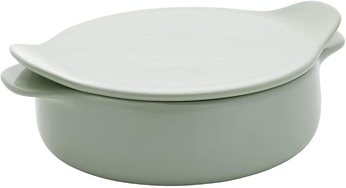 KitchenAid Vitrified Stoneware Round Baker, 2.25-Quart, Pistachio