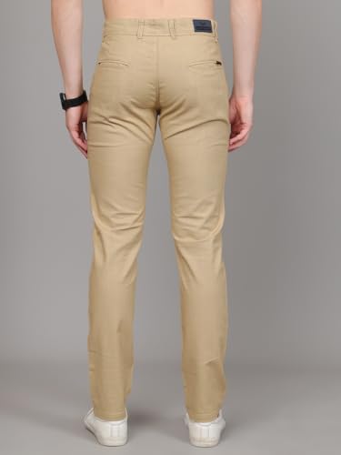 Image of Majestic Man Premium Cotton Slub Slim Fit Comfortable Solid Stylish Trousers