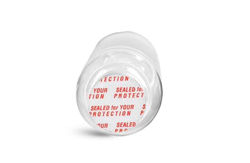 2 oz Plastic Bottles, Clear PET Cosmo Rounds w/Black Induction Lined Twist Top Caps