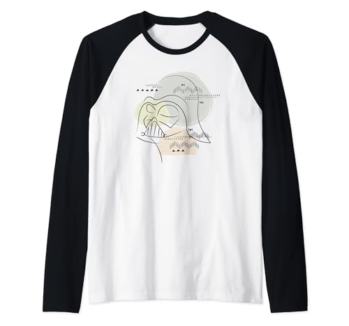 Star Wars Darth Vader Raglan Baseball Tee au Graphisme Textile Contrasté