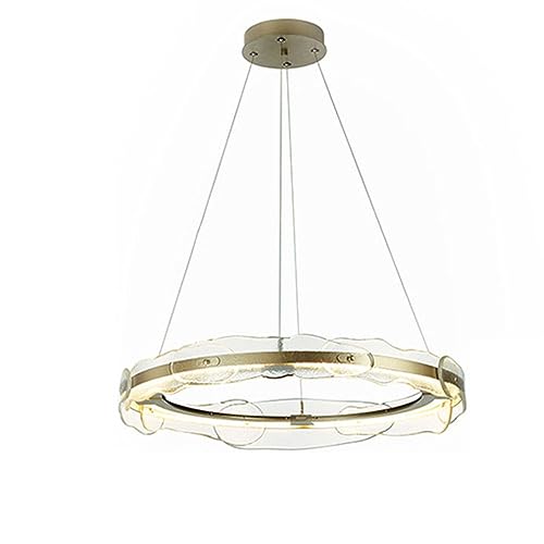 Lustre suspension cercle en fer design moderne 80cm pour éclairage de chambre et club