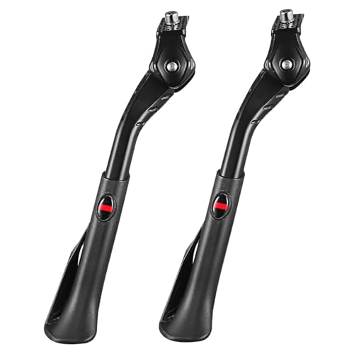 TOBBOMEY アルミ合製可能自転車脚部サポートスタンド 中央設置型 バイク用キックスタンド 軽量耐久性 折りたたみ式マウンテンロードバ