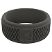 QALO Men's Dark Grey Crosshatch Q2X Silicone Ring Size 11