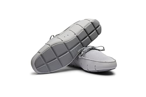 SWIMS Mens Loafers, Braided Lace Shoes for Men, Casual Beach Loafer, Comfortable Summer Shoe, Stylish Lightweight Walking Footwear, Quick Dry Breathable Eco Friendly Footbed (Light Grey,7)4