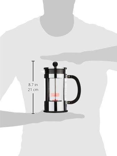 Amazon.com: Bodum Kenya cafetera de prensa francesa de 8 tazas, cromo, 1,0  l, 34 oz : Hogar y Cocina