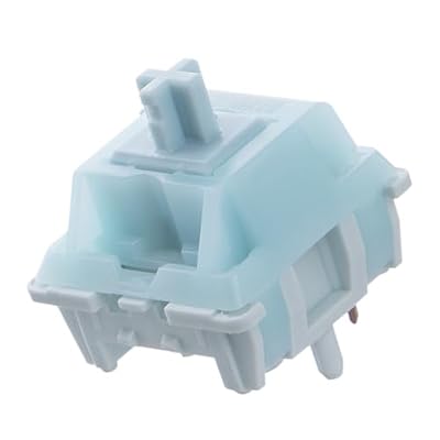 EPOMAKER Creamy Jade 45gf Gaming Keyboard Switches, 100 PCS Linear Switch, 5-Pin Pre-Lubed Switch, with PC/PA66 Case, POK Stem, Compatible with MX Keycaps for Mechanical Keyboard
