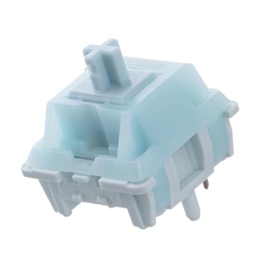 EPOMAKER Creamy Jade 45gf Gaming Keyboard Switches, 100 PCS Linear Switch, 5-Pin Pre-Lubed Switch, with PC/PA66 Case, POK Stem, Compatible with MX Keycaps for Mechanical Keyboard