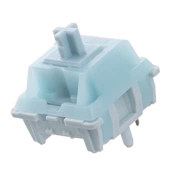 EPOMAKER Creamy Jade 45gf Gaming Keyboard Switches, 100 PCS Linear Switch, 5-Pin Pre-Lubed Switch, with PC/PA66 Case, POK Stem, Compatible with MX Keycaps for Mechanical Keyboard