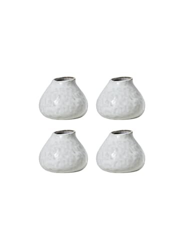 Serene Spaces Living Free-Form Glazed Ceramic Mini-Bud Vase, Set of