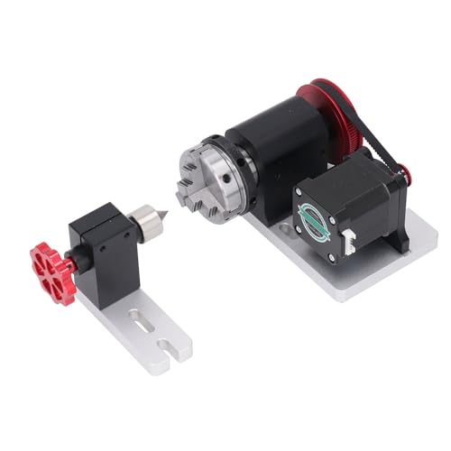 Alomejor Kit de Módulo Giratorio CNC, Capacidad CNC Mejorada, Módulo Giratorio de 4 Ejes para Fresadora TTC450, Materiales de 4-60mm
