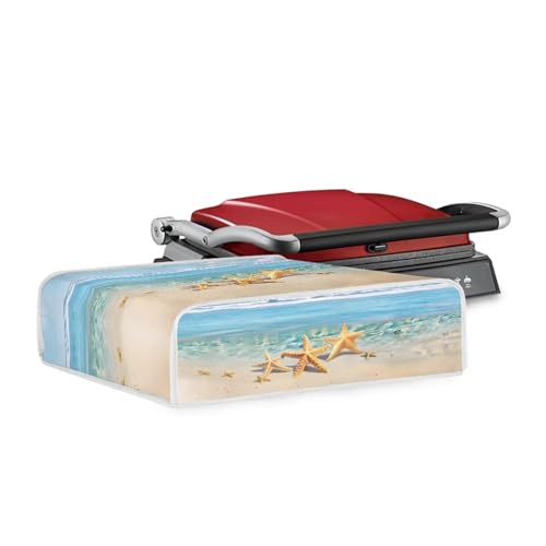 Kathyboom Sea Starfish Electric Griddle Dust Cover Stain Resistant Grill Maker Cover for Pizza Maker Sandwich Makers Small Kitchen Appliance
