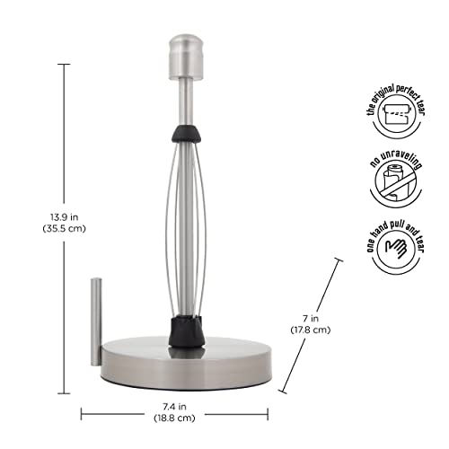 Image of Kamenstein Perfect Tear Paper Towel Holder, 13-Inch, Silver