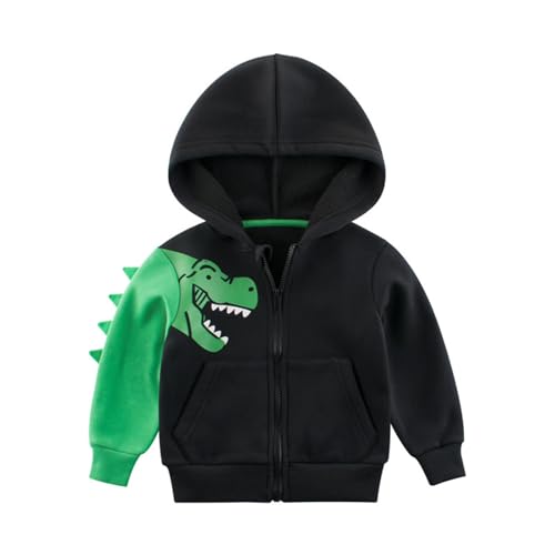 EnJoCho Toddler Boys Jacket Dinosaur Animal Zipper Packaway Spring Autumn Hoodies Coat for Kids Winter Coats for