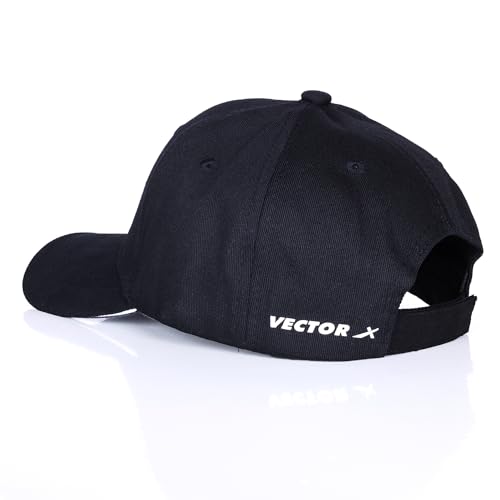 Image of Vector X Turbo Cap Head Caps for Men Unisex Mens Caps with Adjustable Strap in Summer for Men Caps Men for All Sports Cap for Girls caps Gym Caps for Men Women Cap Sports Caps for Men (Black, 1)