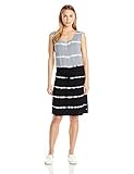 PL Movement by Pink Lotus Women's Kizzy Dress with Stripes Ombre Effect and Gathered Waist
