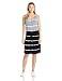 PL Movement by Pink Lotus Women's Kizzy Dress with Stripes Ombre Effect and Gathered Waist