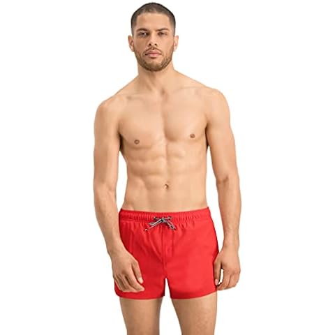 PUMA Men Short Length Swim Shorts Bañador, Rojo (Red), M para Hombre Cover