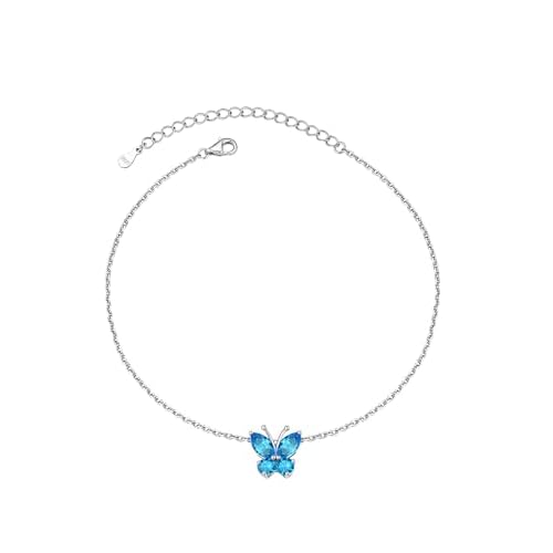 Custom4U Personalized Infinity Ankle Bracelets for Women 925 Sterling Silver Anklet Bracelet Endless Love Symbol Birthstone Charm Adjustable Foot Chain Jewelry Mothers Day Gifts for Mom Wife