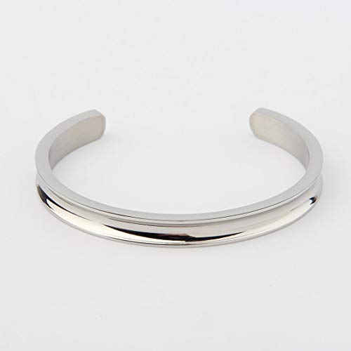 WUSUANED Breathe Hair Tie Deep Grooved Cuff Bracelet Lotus Flower Yoga Sign Jewelry Gift for Women3