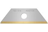 MARTOR 100 Stück Trapezklingen, Ersatzklingen 878 mit Standardschliff und TiN-Beschichtung