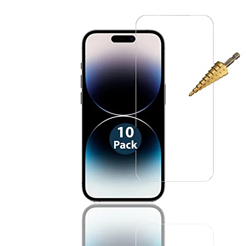 Verre trempé iPhone 14 Pro Max film protection écran anti-choc vitre lot de 10
