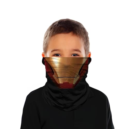 ShopINess Pañuelo Braga cuello Multifunción para Niños de 6 y 14 años para Deporte Actividades Outdoor Halloween Bicicleta Regalo (IronM Style)