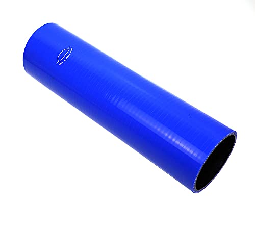 TMKOOL Manguera de silicona recta reforzada de 4 capas de 30,5 cm de largo y 7,6 cm de diámetro interior (azul, 7,6 cm)