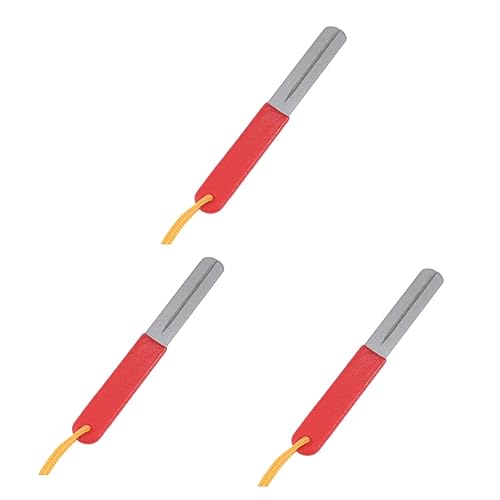 Gadpiparty 3pcs Dual Grit Hook Sharpener File with Hanging Strip Portable Fishing Tool for Maintenance Rounded Tip Design Coated Handle Convenient