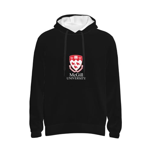 Oicvrct Mcgill University Men's Fleece Lined Hoodie - Ultra-Soft Plush Lined Hooded Sweatshirt with Pocket