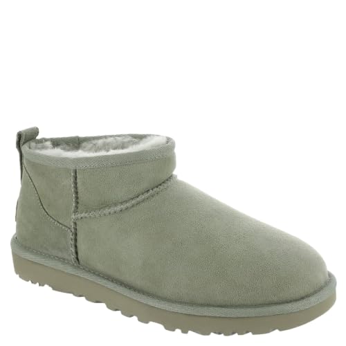 UGG Classic Classic Ultra Mini Leather Booties Vert